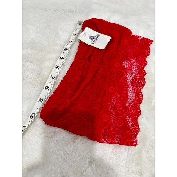 New b.tempt'd by Wacoal Size S Lace Kiss Bandeau Bra Red Soft, lace, mesh - Picture 3 of 9